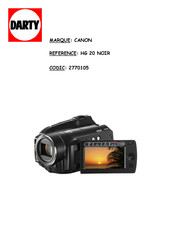 Canon VIXIA HG21 Manuel D'instruction