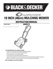 Black & Decker LAWN HOG MM575 Manuel D'instructions