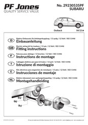 PF Jones 29230535PF Instructions De Montage