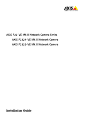 Axis P3225-VE Guide D'installation