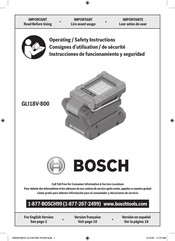 Bosch GLI18V-800 Consignes D'utilisation/De Sécurité