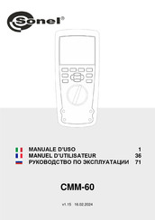 Sonel CMM-60 Manuel D'utilisateur