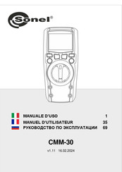 Sonel CMM-30 Manuel D'utilisateur