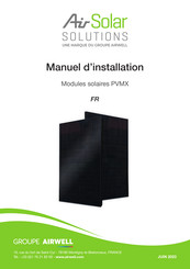 Airwell AirSolar SOLUTIONS PVMX Manuel D'installation