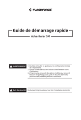 Flashforge Adventurer 5M Guide De Démarrage Rapide