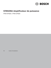 Bosch SYNSONA PRM-4P600 Guide D'installation