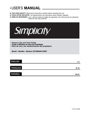 Simplicity DCFM040A1WSP Manuel D'utilisation