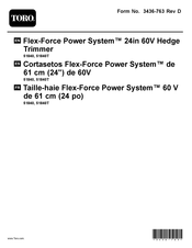 Toro Flex-Force Power System 24in 60V Mode D'emploi