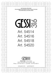 Gessi 316 54518 Manuel D'installation