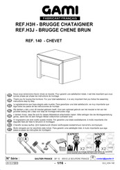 Gami BRUGGE H3H 140 Instructions De Montage