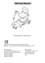 Pride Mobility Products S19P Mode D'emploi