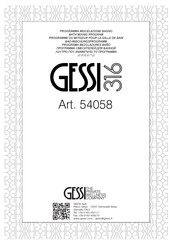 Gessi 316 54058 Manuel D'installation