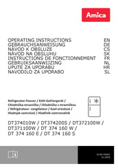 Amica DT 374 160 E Instructions De Fonctionnement