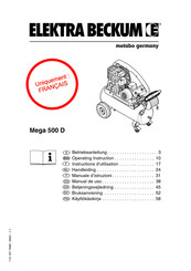 Metabo Elektra Beckum Mega 500 D Instructions D'utilisation