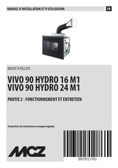 MCZ VIVO 90 HYDRO 16 M1 Manuel D'installation Et D'utilisation