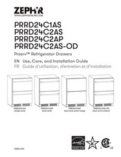 Zephyr Presrv PRRD24C1AS Guide D'utilisation, D'entretien Et D'installation