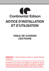Continental Edison CECTG4VB Notice D'installation Et D'utilisation