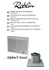 ROBLIN Alpha/3 Sunzi Mode D'emploi Et Installation