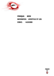 Bose 4155300 Notice D'utilisation