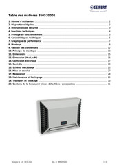 Seifert 850520001 Manuel D'utilisation