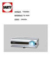 Toshiba TDP-SC25 Mode D'emploi