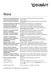 DURAVIT Wave TH428X 0080 Notice De Montage Et D'utilisation
