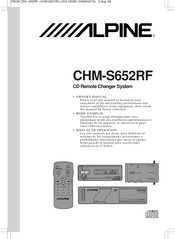 Alpine CHM-S652RF Mode D'emploi