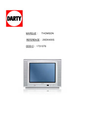 THOMSON 29DX400S Mode D'emploi