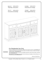 Walker Edison BU60LANFW Instructions De Montage