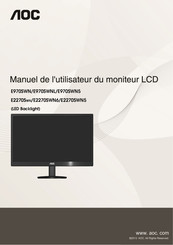 AOC E2270SWN Manuel De L'utilisateur