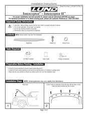 LUND Interceptor II Instructions D'installation