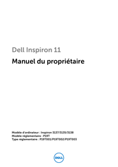 Dell Inspiron 3138 Manuel Du Propriétaire