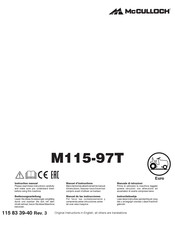 McCulloch M115-97T Manuel D'instructions