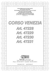 Gessi CORSO VENEZIA 47231 Manuel D'installation
