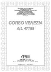 Gessi CORSO VENEZIA 47188 Manuel D'installation