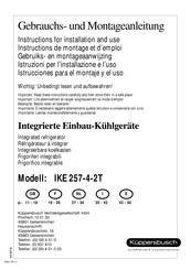 Kuppersbusch IKE 257-4-2T Instructions De Montage Et D'emploi