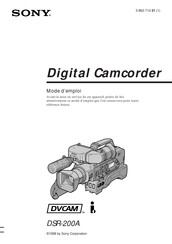 Sony DVCAM DSR-200A Mode D'emploi