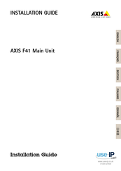 Axis F41 Instructions D'installation