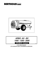 Berthoud Agricole ARBO AX 2000 Mode D'emploi
