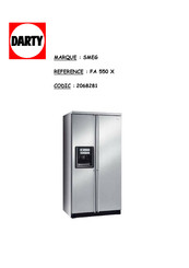 Smeg FA 550 X Mode D'emploi