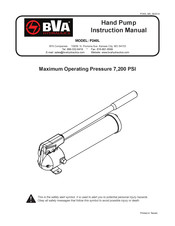 BVA Hydraulics P240L Manuel D'instructions