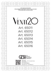 Gessi Venti20 65012 Instructions D'installation