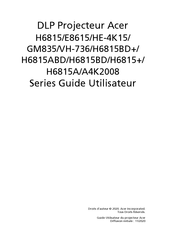 Acer H6815 Guide Utilisateur
