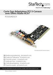 StarTech PCISOUND5CH Guide De L'utilisateur