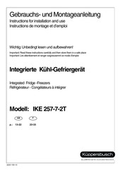 Kuppersbusch IKE 257-7-2T Instructions De Montage Et D'emploi