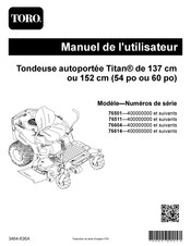 Toro Titan 137 Manuel De L'utilisateur