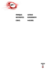 Lenovo 81A500DEFR Guide De L'utilisateur