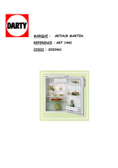 ARTHUR MARTIN ART 1442 Mode D'emploi