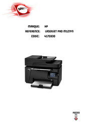 HP LaserJet PRO MFP M128 Guide De L'utilisateur