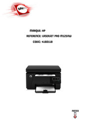 HP LASERJET PRO M125NW Guide De L'utilisateur